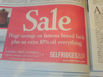 So it's no longer famous-brand beds?
