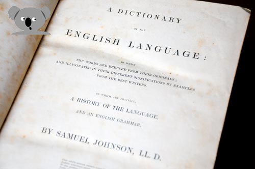 Dr Johnson's Dictionary of the English Language 1765